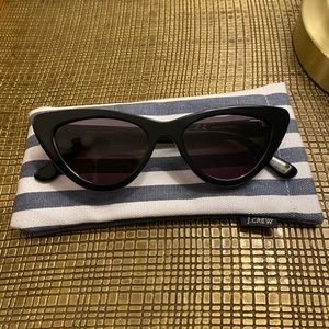 Jcrew Bungalow Cat Eye Sunglasses. Black